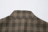 Vintage Plaid High Street High Neck Jacket