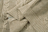 Trendy Twisted Texture Zipper Knit Cardigan