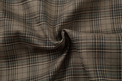 Vintage Plaid High Street High Neck Jacket