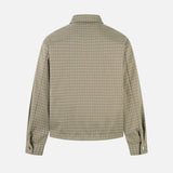 Trendy Plaid Lapel Zipper Two Way Wear Jacket