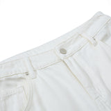 Streetwear Flare Embroidered Abstract Knight Jeans