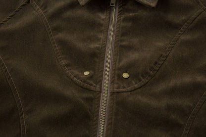 Deconstructed Split Design Solid Color Lapel Jacket