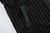 Crocodile Pattern Punk Style Stripe Leather Jacket