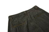 Streetwear Pleated Design Wide Leg Denim Jeans