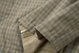 Trendy Plaid Lapel Zipper Two Way Wear Jacket