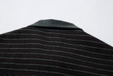 Crocodile Pattern Punk Style Stripe Leather Jacket
