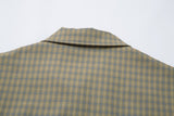 Trendy Plaid Lapel Zipper Two Way Wear Jacket