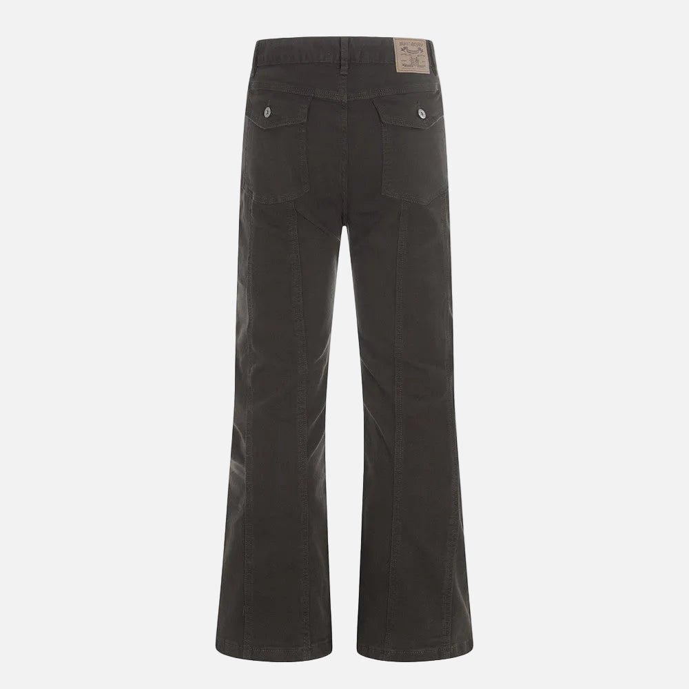 Solid Color Loose Microflared Casual Jeans