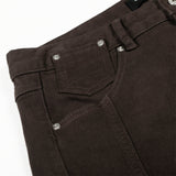 Solid Color Loose Microflared Casual Jeans