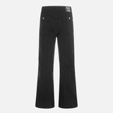 Solid Color Loose Microflared Casual Jeans