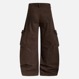Embroidered American High Street Denim Cargo Jeans