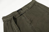 American Style Solid Color With Belt Wide Leg Pants