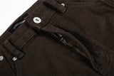 Solid Color Loose Microflared Casual Jeans