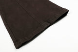 Solid Color Loose Microflared Casual Jeans