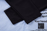 Vertical Stripe Fake Two Piece Long Sleeved Shirt