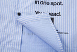 Vertical Stripe Fake Two Piece Long Sleeved Shirt