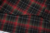 Plaid Single Breasted PU Leather Long Sleeved Shirt