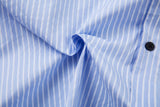 Vertical Stripe Fake Two Piece Long Sleeved Shirt