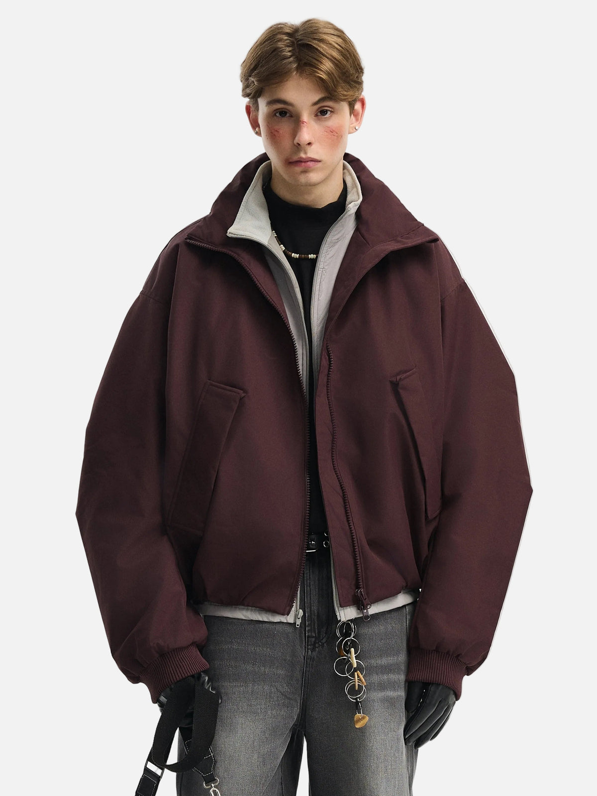 Insulated Vertical Collar Down Thickened Jacket