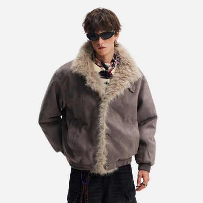 Mountain Carved Warm Cleanfit Faux Fur Jacket