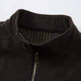 American Vibe Two Way To Wear Vertical Collar Plaid Jacket
