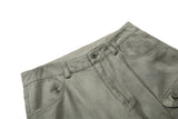 Stylish Earth-Friendly Tooling Wide-Leg Cargo Jeans