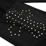Retro European Style Willow Nail Wide Leg Cargo Jeans