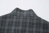 Vintage Plaid Two Way To Wear Zipper Jacket