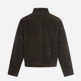 Classic Loose Fit Aviator Collar Button-Up Jacket