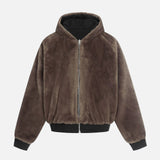 Streetwear Double-Sided Fleece Lined Hooded Jacket