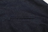 Streetwear Airplane Buckle Design Denim Jacket