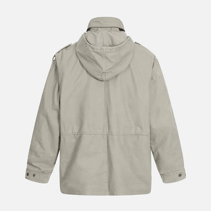 Stylish High Collar Multi Pocket Windbreaker Jacket