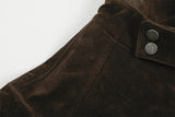 Classic Loose Fit Aviator Collar Button-Up Jacket