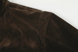 Classic Loose Fit Aviator Collar Button-Up Jacket