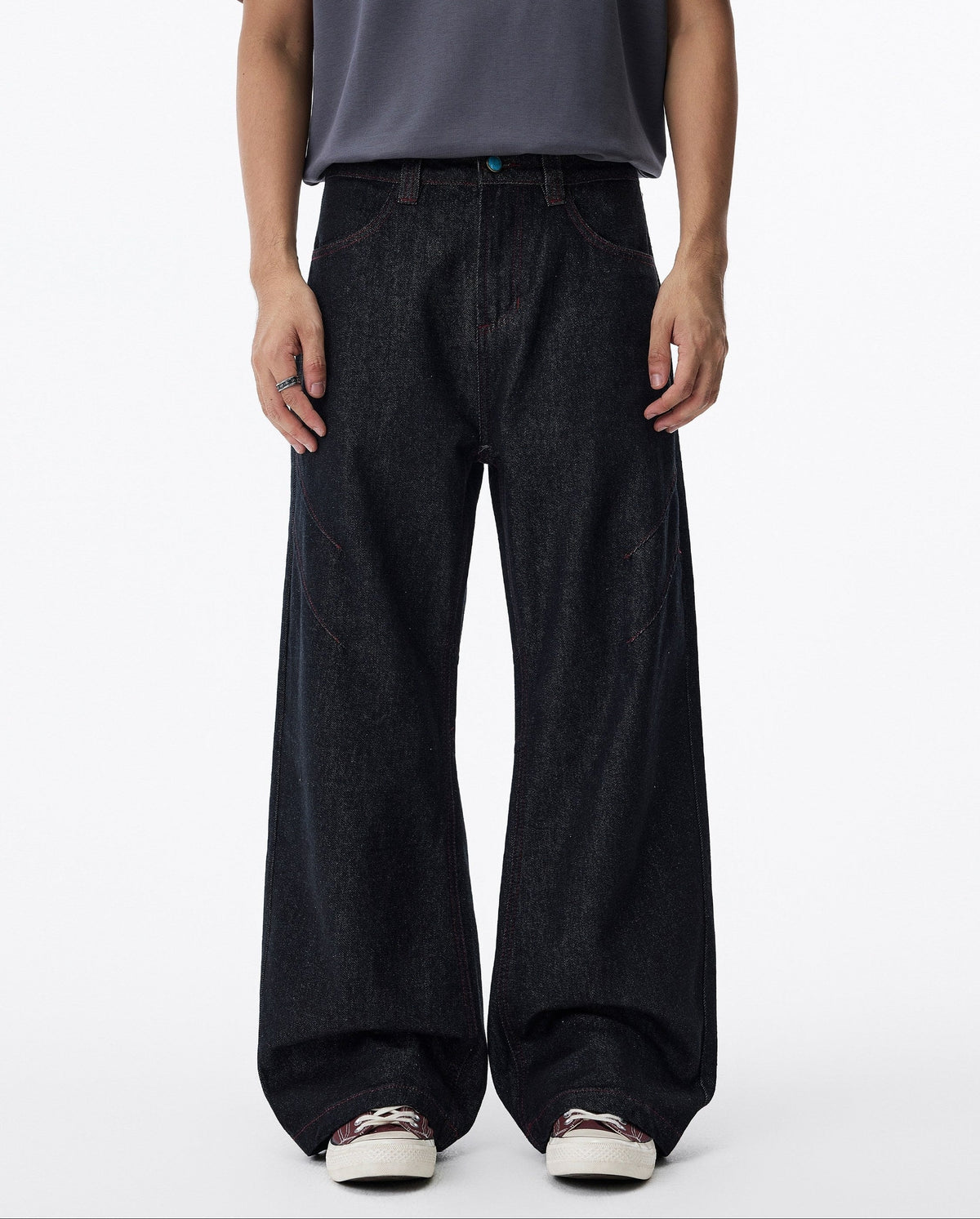 American Style Red Line Boyfriend Jeans