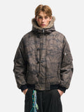 Warm Camouflage Fur Collar Hooded Puffer Jacket