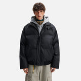 Streetwear Hooded Fake Two Piece Puffer Jacket