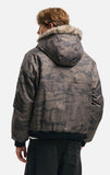Warm Camouflage Fur Collar Hooded Puffer Jacket