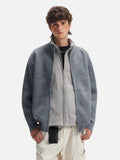 American Style Vertical Collar Double Zipper Knitwear Cardigan