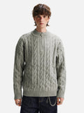 Cozy Twist Retro Half Zipper Knit Sweater