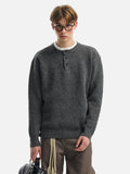 Trendy Cozy Solid Color Round Collar Wool Sweater