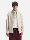 Streetwear Deconstructed Turtleneck Wool Cardigan