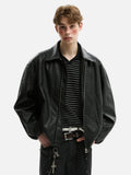 Streetwear American Style Hip Hop Lapel PU Leather