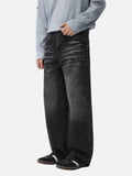 Streetwear Washed Cat Whisker Loose Denim Jeans