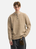 Trendy Cozy Solid Color Round Collar Wool Sweater