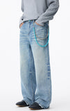 Streetwear Washed Cat Whisker Loose Denim Jeans