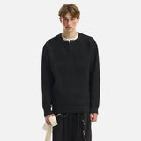 Trendy Cozy Solid Color Round Collar Wool Sweater