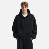 Cleanfit Double Zipper Long Sleeve Hooded Sweatshirt