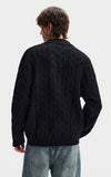 Cozy Twist Retro Half Zipper Knit Sweater