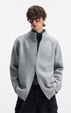 Streetwear Deconstructed Turtleneck Wool Cardigan